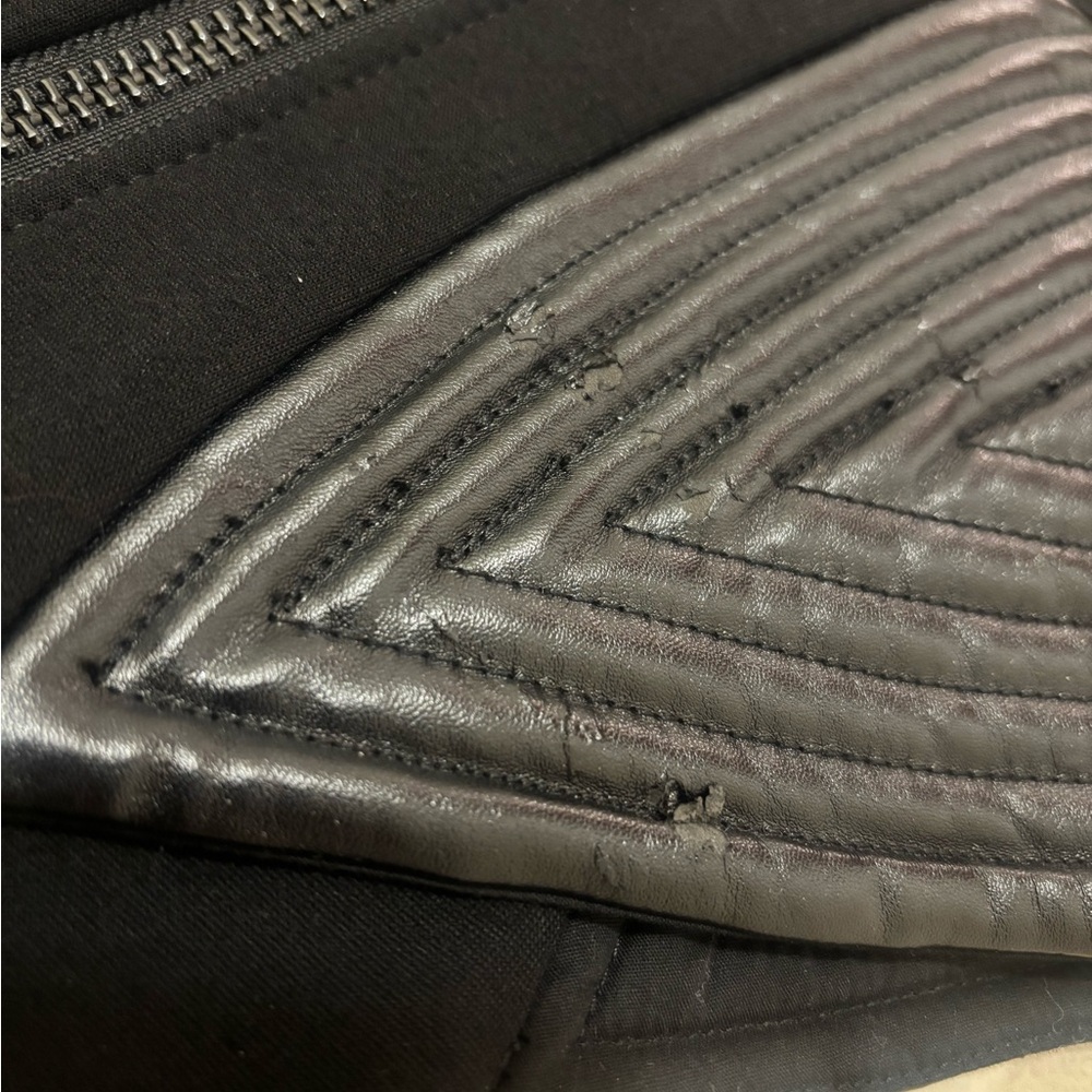 Lip service black dress with faux leather detailing - Picture 6 of 7